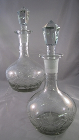 6. Flint Glass Decanters 